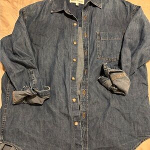 Denim Forum Blue Women's Casual Button Down Shirt